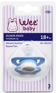 Wee Baby Silikon Kiraç Uçlu Oval Gövdeli Emzik No:3 (Askılı) ürün resmi