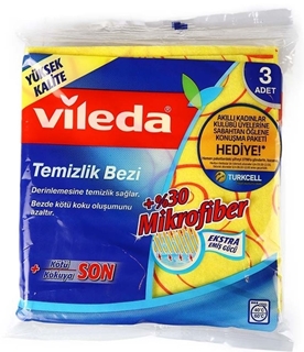 Picture of Vileda %30 Mikrofiber Temizlik Bezi 3'lü