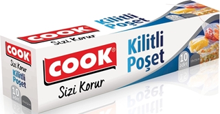 Cook Kilitli Buzdolabı Poşeti 19 CmX25 Cm 10 Lu ürün resmi