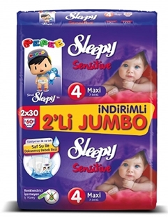 Sleppy Çocuk Bezi Natural Maxi 2 Li Jumbo 60 Lı ürün resmi