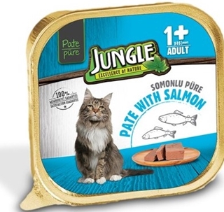 Jungle Püre Yetişkin Kedi Somonlu 100 Gr ürün resmi