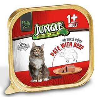 Jungle Püre Yetişkin Kedi Dana Etli 100 Gr ürün resmi