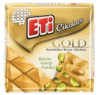 Picture of Eti Çikolata Kare Gold Antep Fıstıklı Beyaz 60 Gr