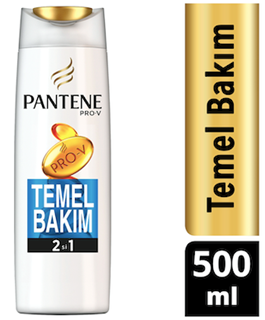 Pantene 2'si 1 Arada Şampuan ve Saç Bakım Kremi Temel Bakım 500 Ml ürün resmi