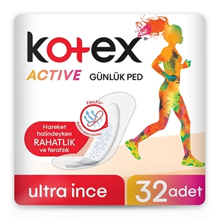 Kotex Active Günlük Ped 32 Li ürün resmi