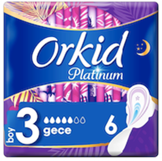 Picture of Orkid Platinum Hijyenik Ped Gece Tekli Paket 6 Ped