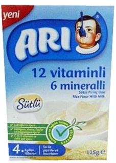 Picture of Arı 12 Vitaminli 6 Minarelli Sütlü Pirinç Unu 125 Gr