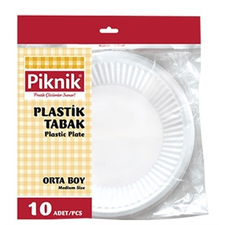 Piknik 1493 Plastik Tabak Orta 10 Lu ürün resmi