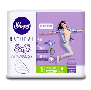 Sleepy Kadın Pedi Standart Soft İnce Normal 8 Li ürün resmi