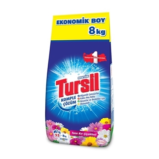 Tursil Toz Deterjan 8kg (53 Yık) Taze Kır Çiçekleri ürün resmi